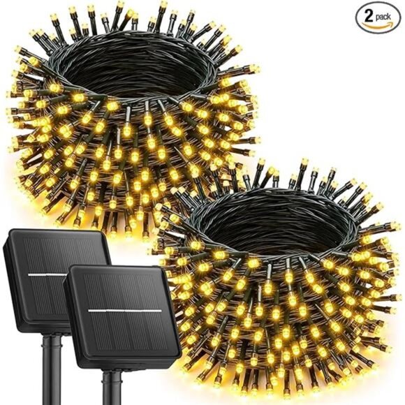 Solar Christmas Lights Outdoor 240 LED String Lights 92FT Waterproof Patio Yard - Picture 7 of 7